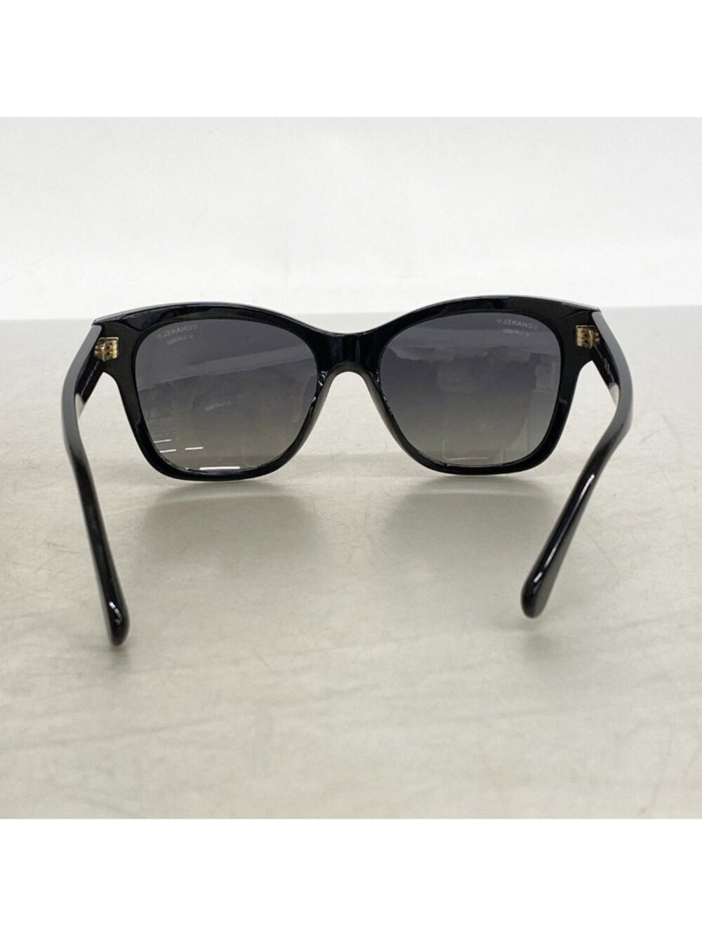 Chanel Sunglasses Acetate Black Champagne Gold Eyewear - Picture 8 of 8